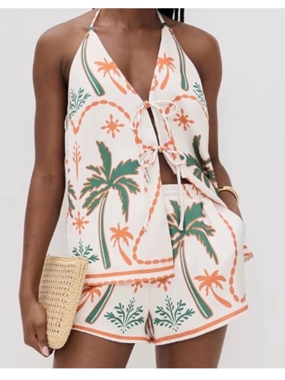 Seven Wonders Octavia top Cabana Sand tie in back